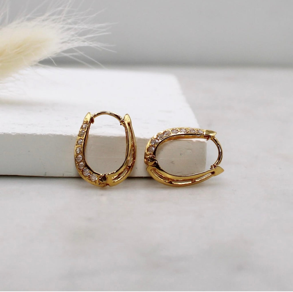 U-shape Sparkle Hoops