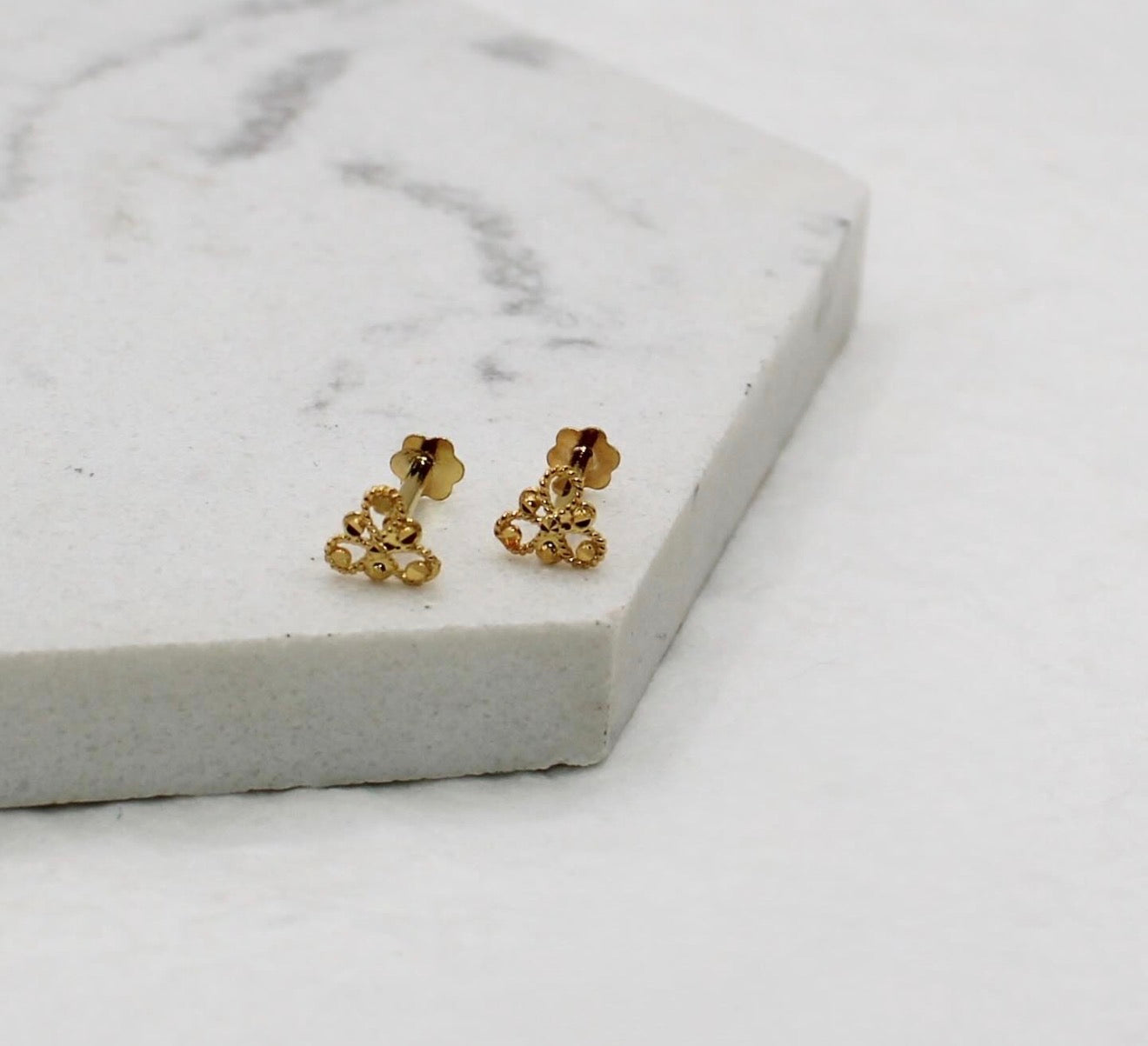 Triangle Filigree Stud