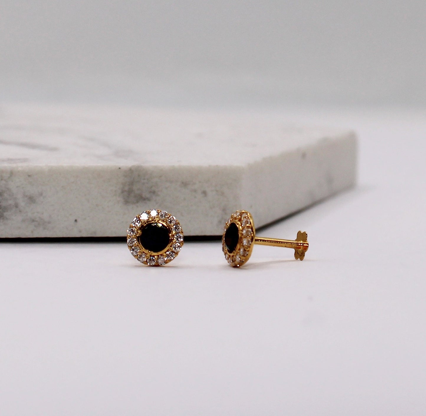 Sparkly Halo Studs | pair