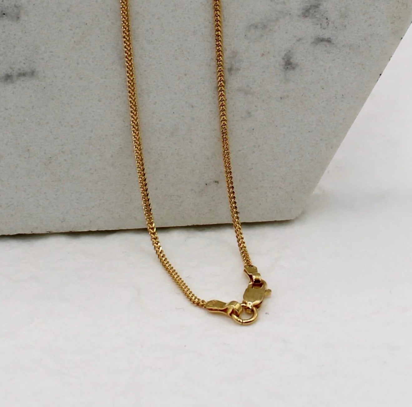 Thin 22carat Foxtail Chain