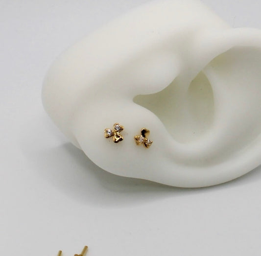 Triple Heart Stud | Single Piece