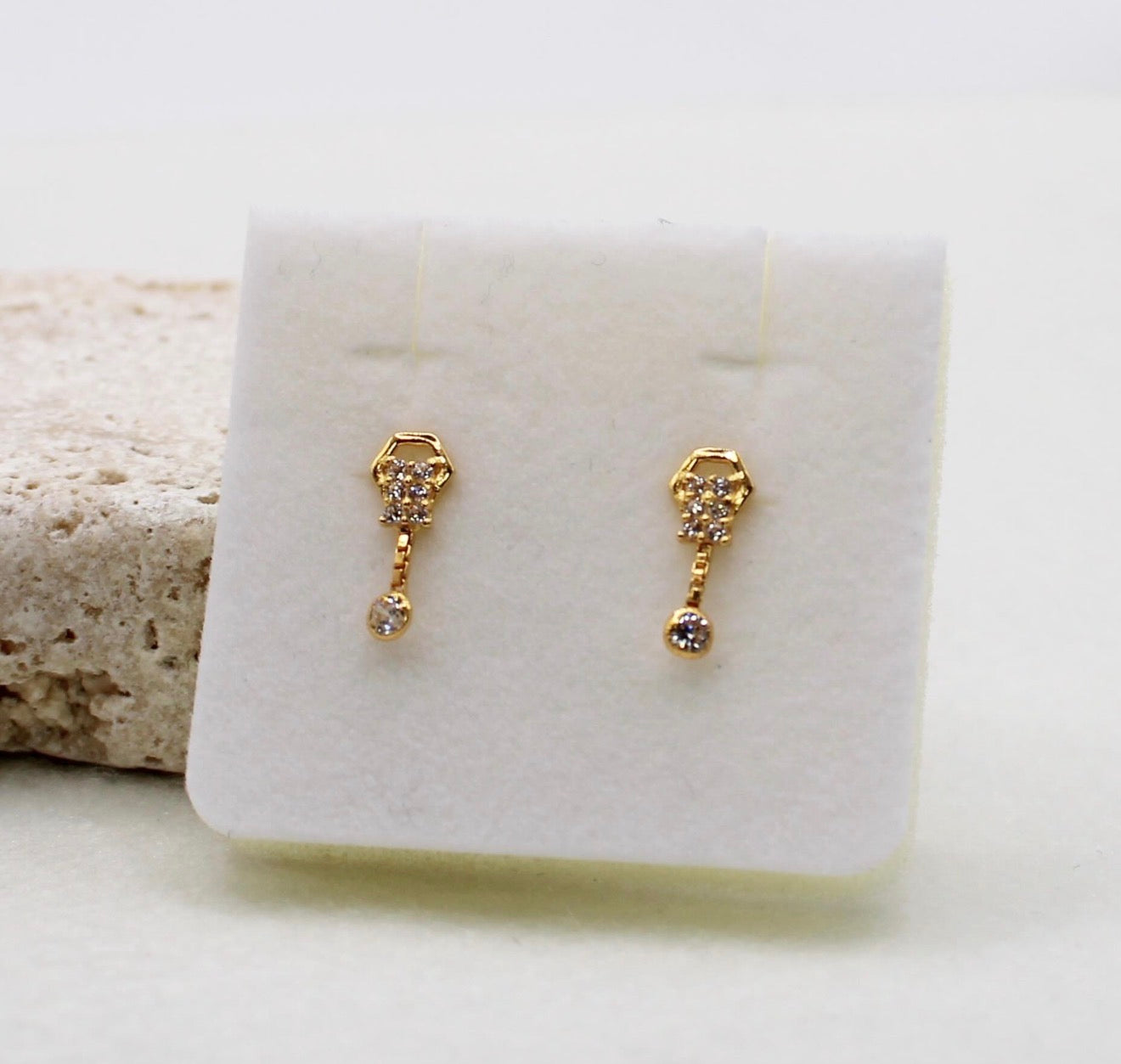 Sparkle Drop Studs | 18carat