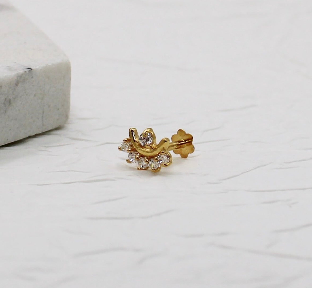 Sparkly Arc Stud