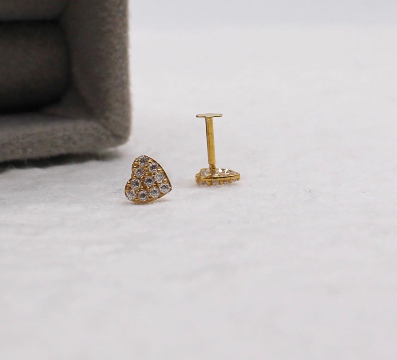 Sparkly Heart Studs
