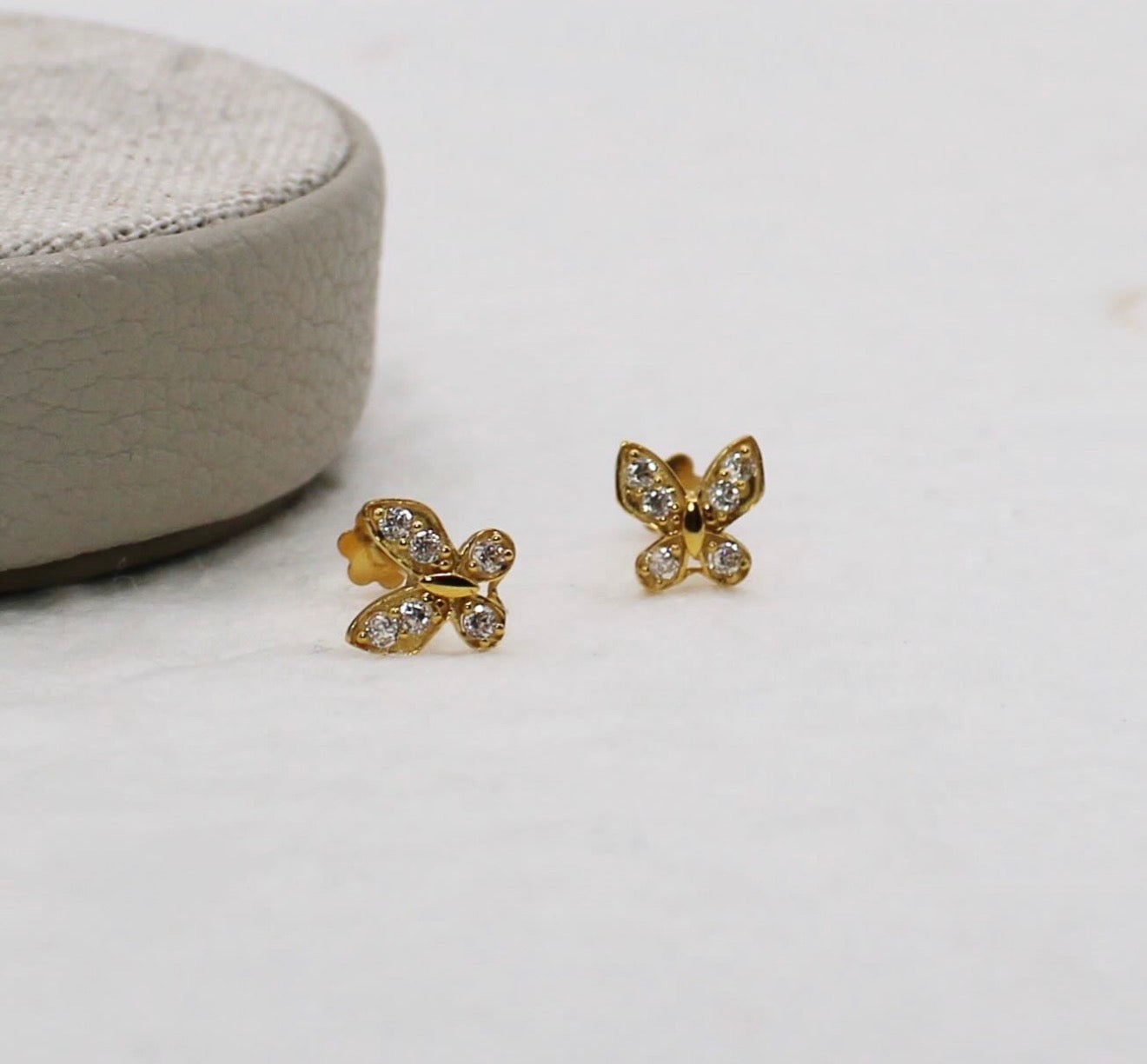 Diamanté Butterfly Studs