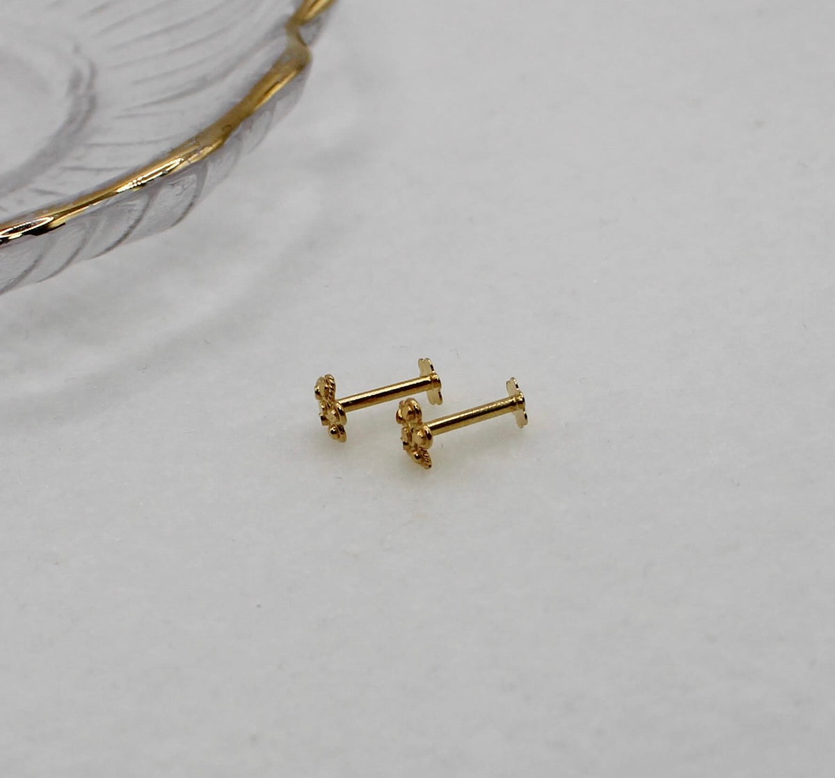 Gold Flower Studs | 18carat