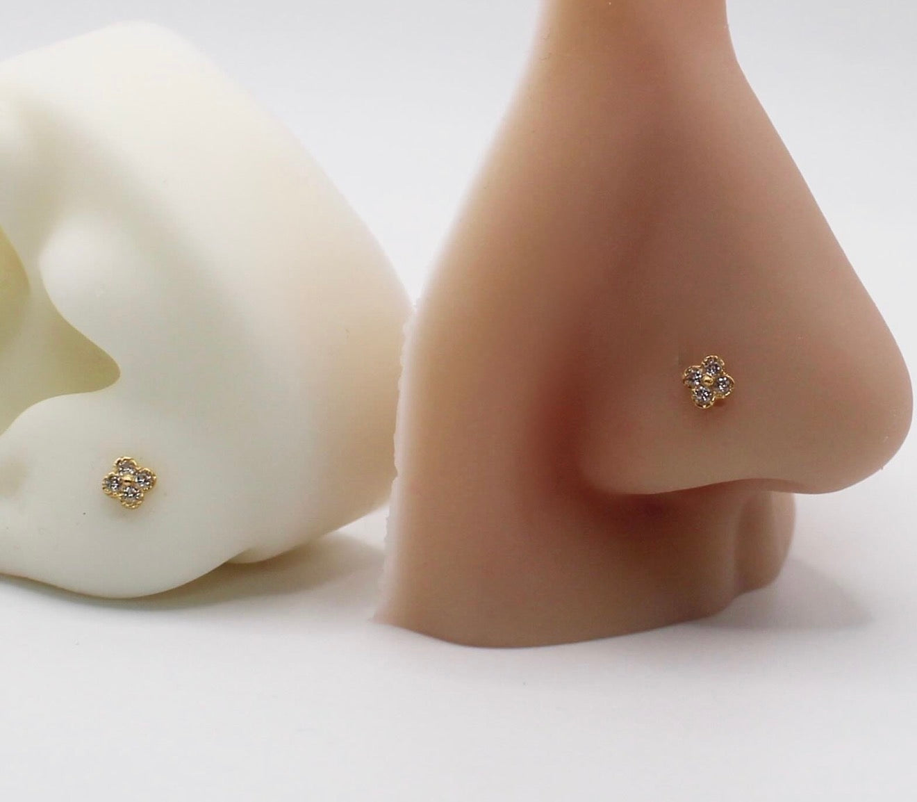 Cubic Zirconia Clover Studs | 18carat