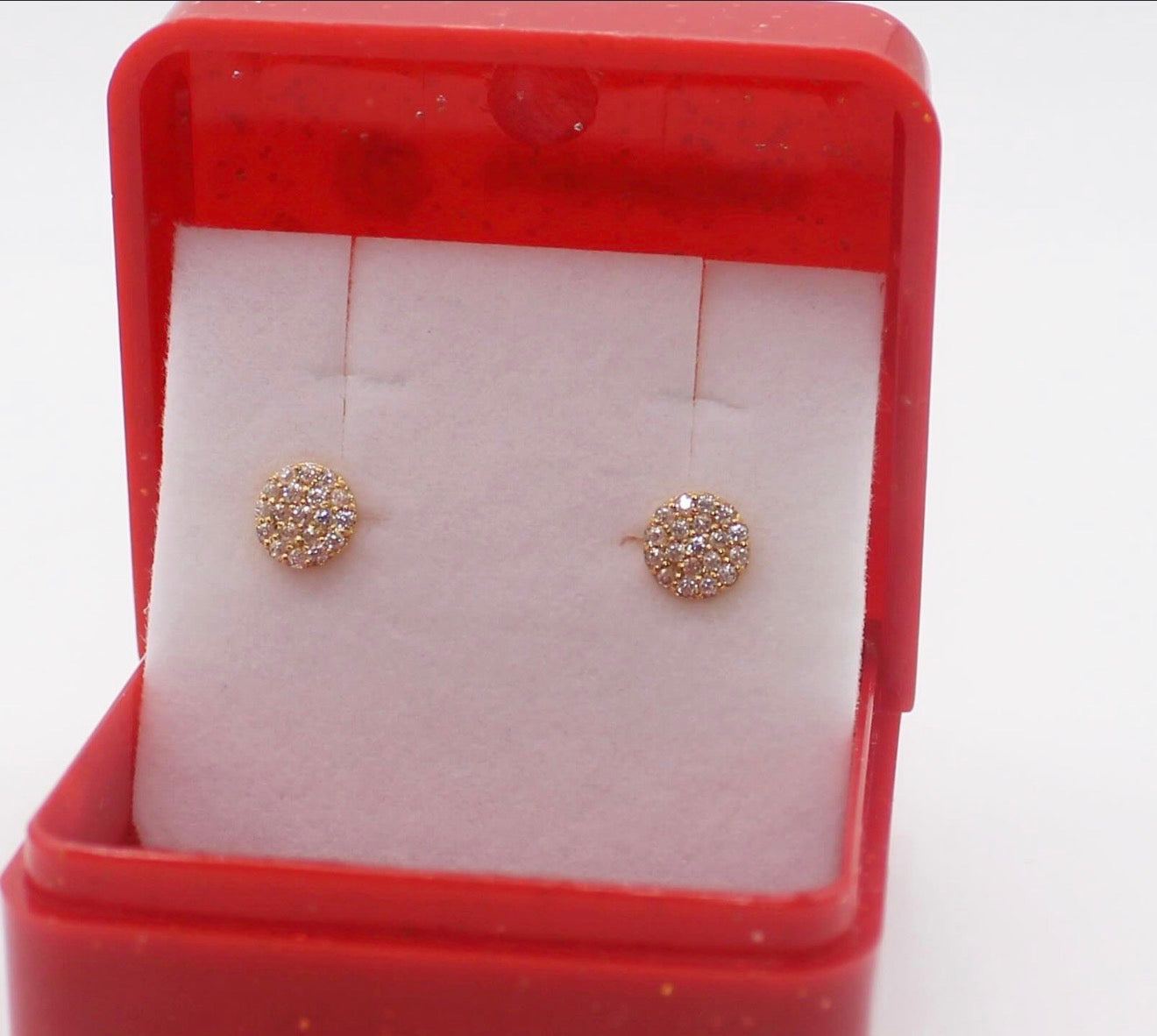 Sparkly Flat Studs | 18carat