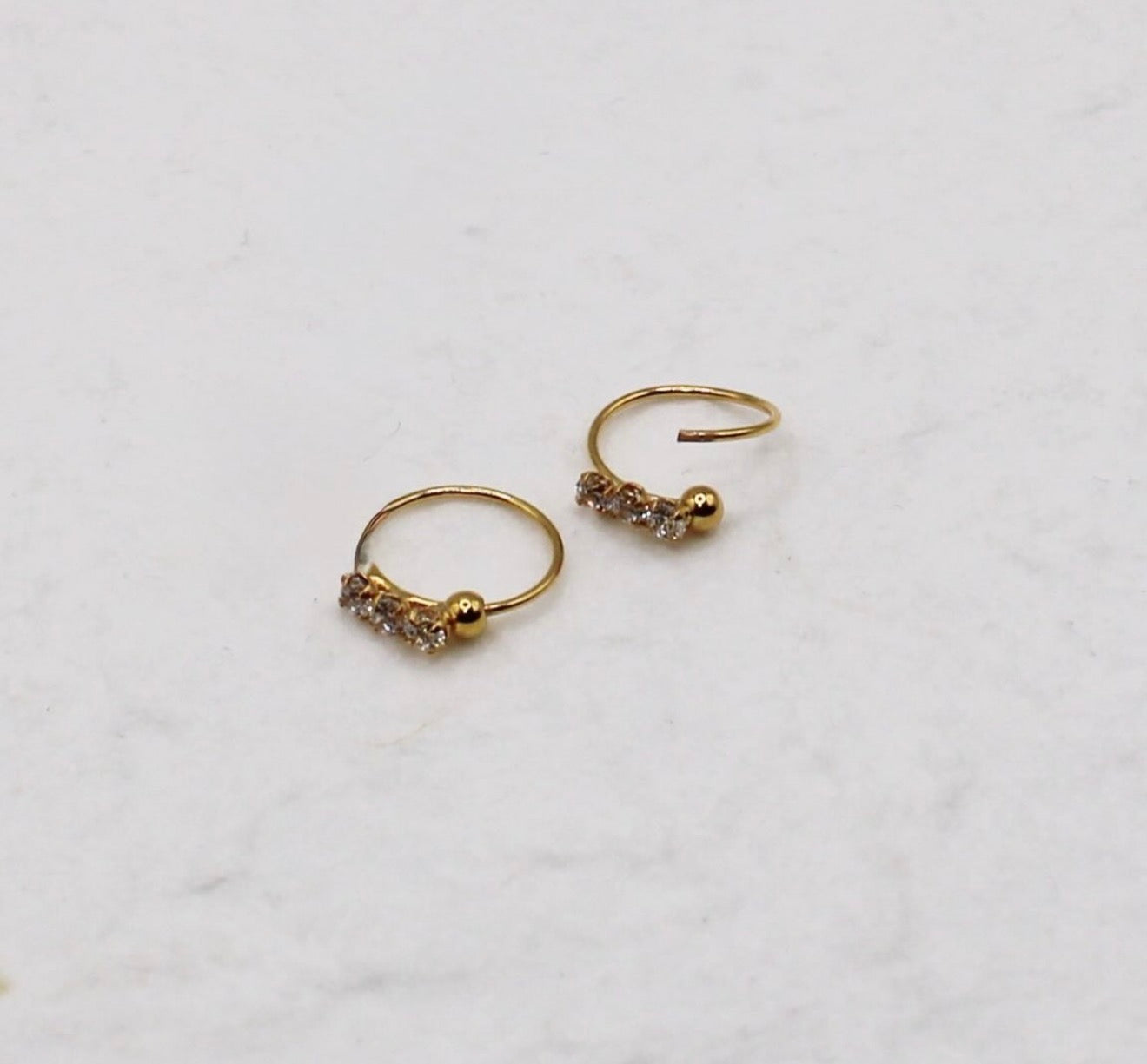 Triple Crystal Hoop | 9mm