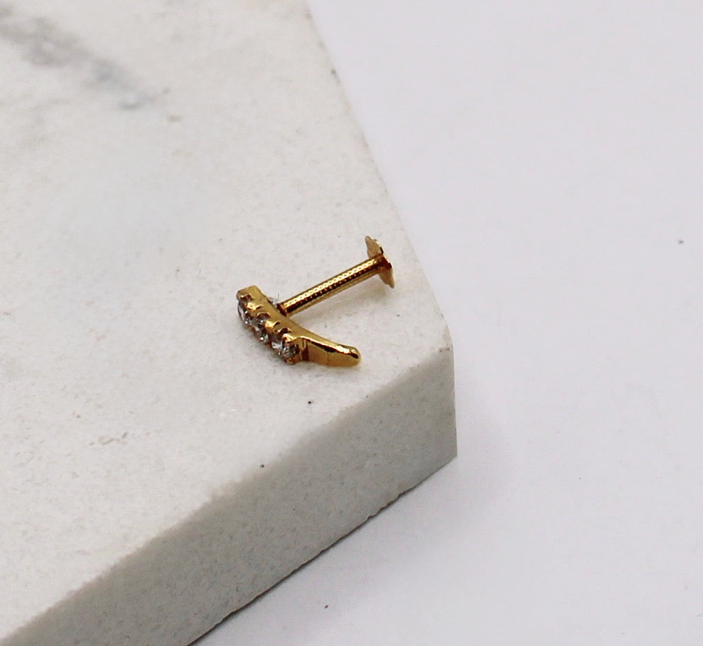 3-stone Long Stud