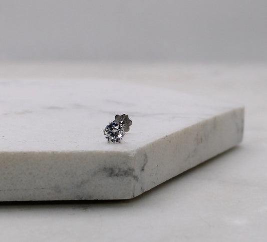 3.5mm Rhodium Stud