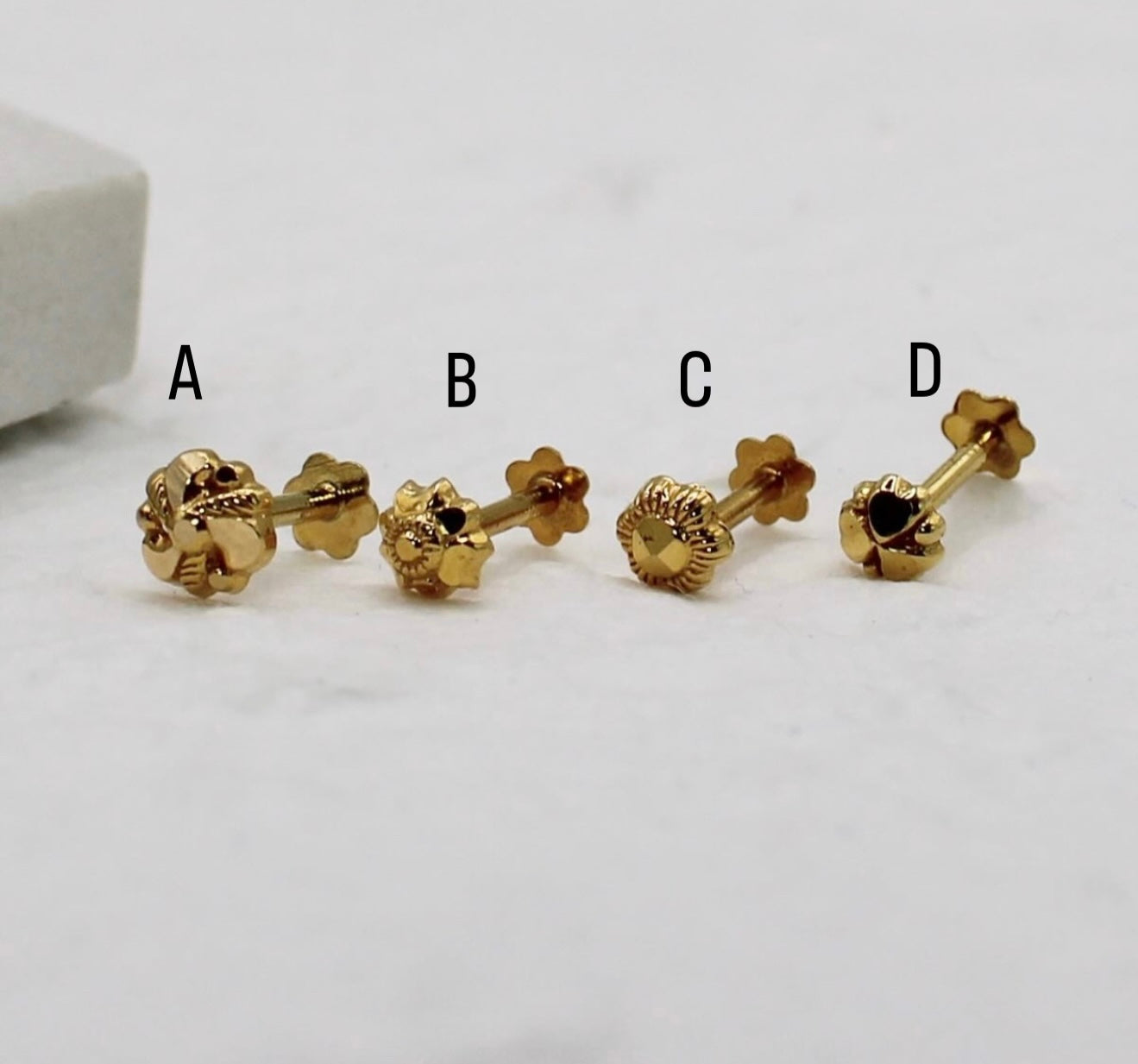 Plain Hollow Stud | 14carat