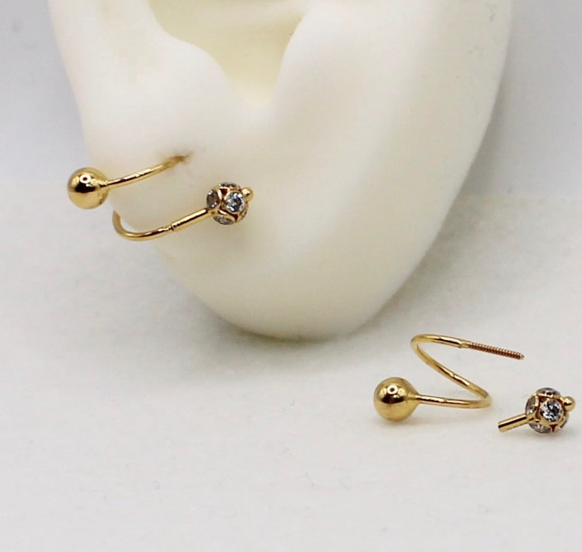 Spiral Ball Earrings | 18carat