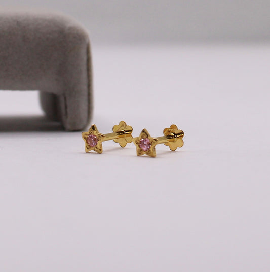 Baby Pink Star Studs