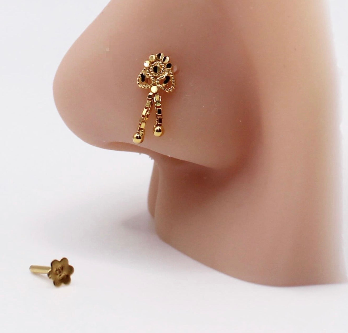 Double Chain Stud | 14carat