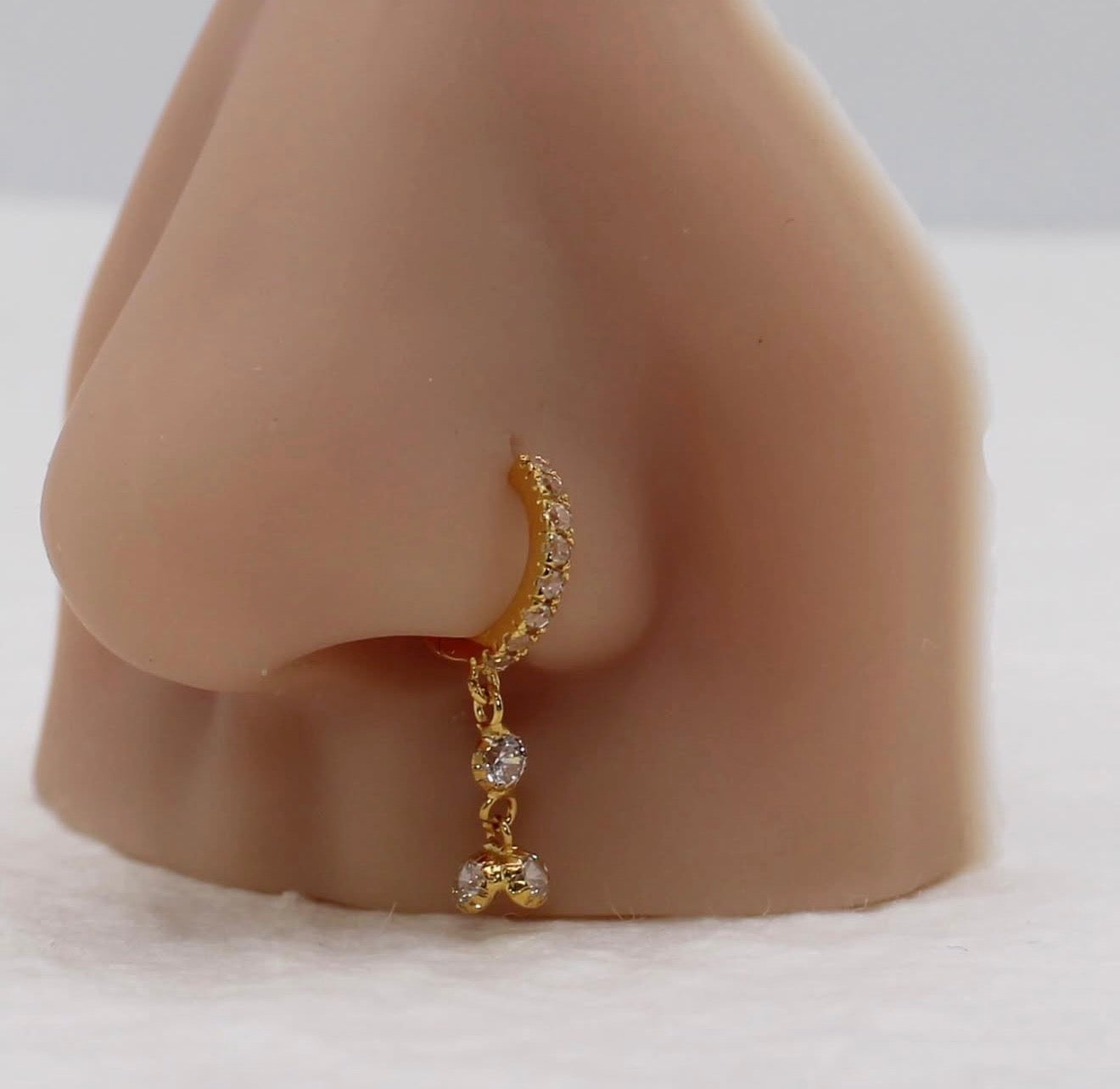Long Sparkly Hoop | 7.5mm