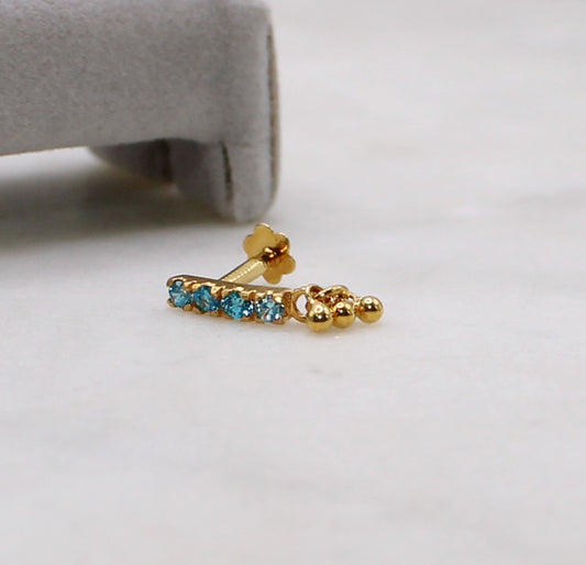Blue Long Stud