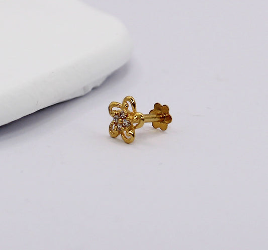 Twist Flower Stud