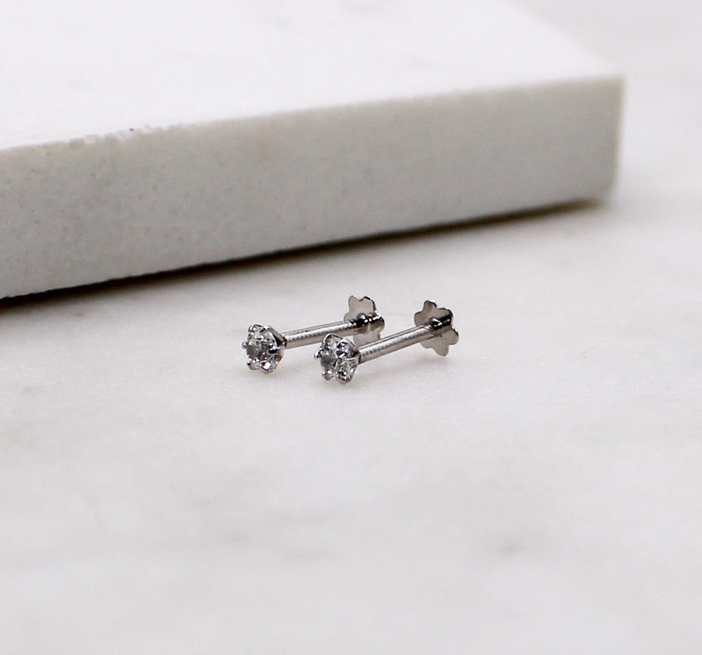 2mm Rhodium Studs