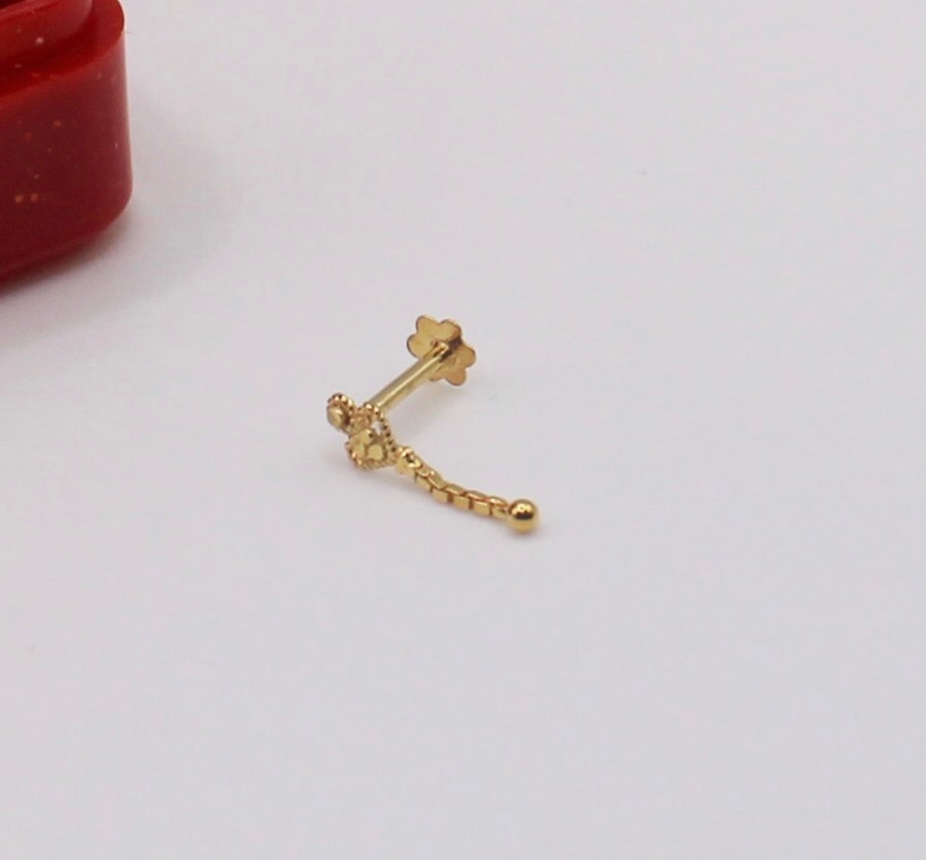 Dainty Chain Stud | 14carat