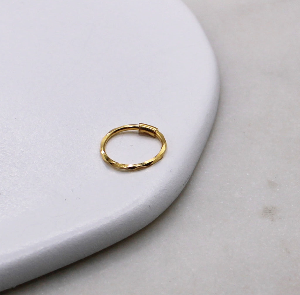 Mahera Diamond-cut Hoop