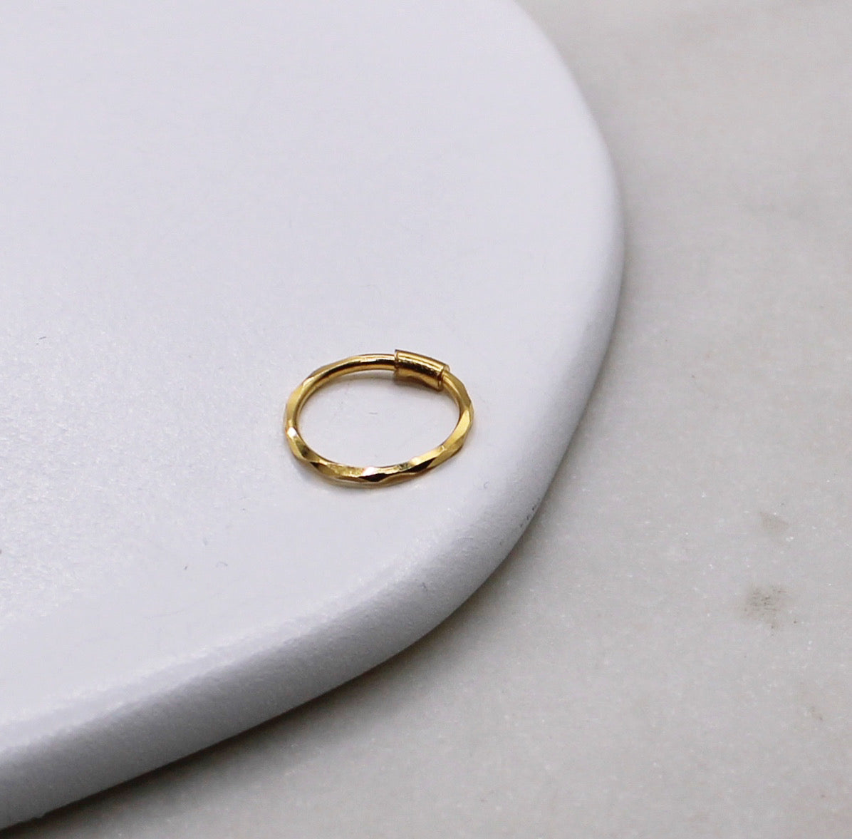 Mahera Diamond-cut Hoop