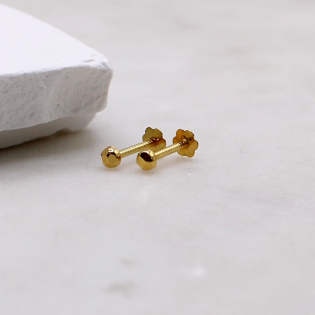 2mm Diamond Cut Studs