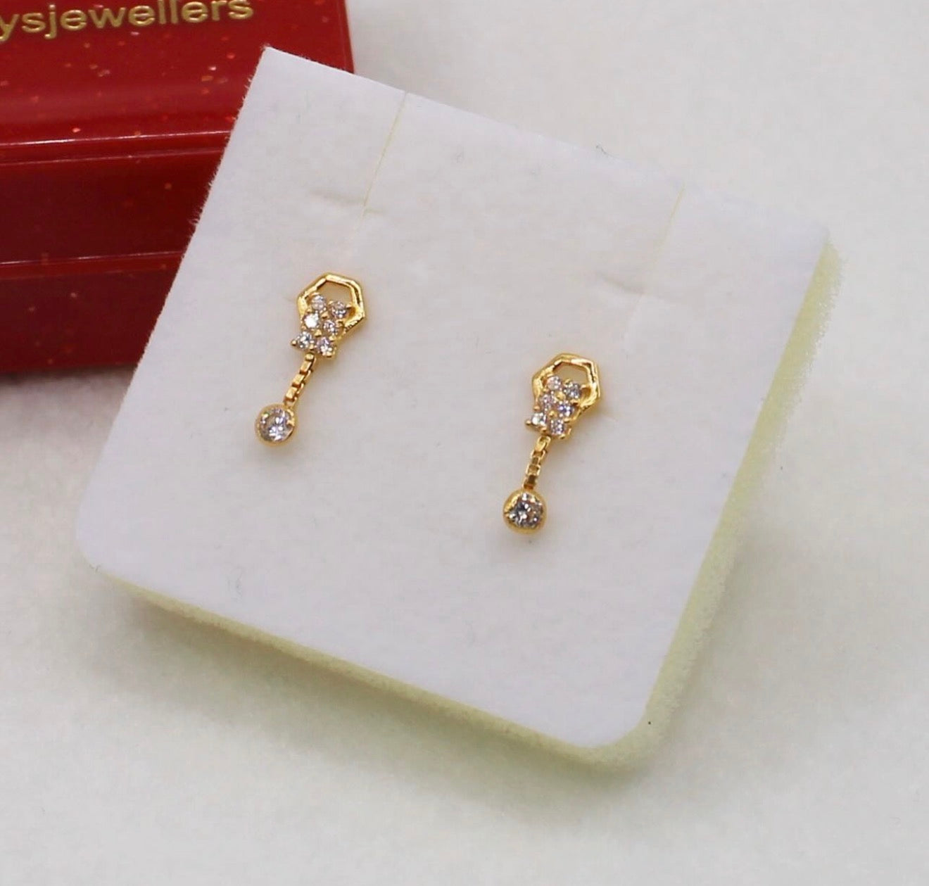 Sparkle Drop Studs | 18carat