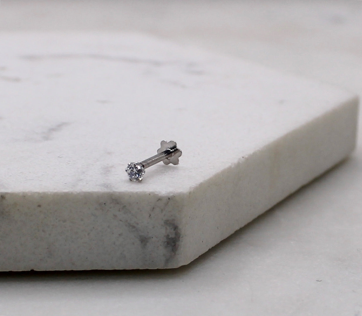 2mm Rhodium Stud