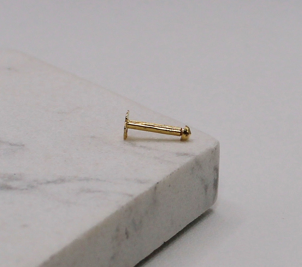 18carat Tiny Diamond-cut Stud | 1mm