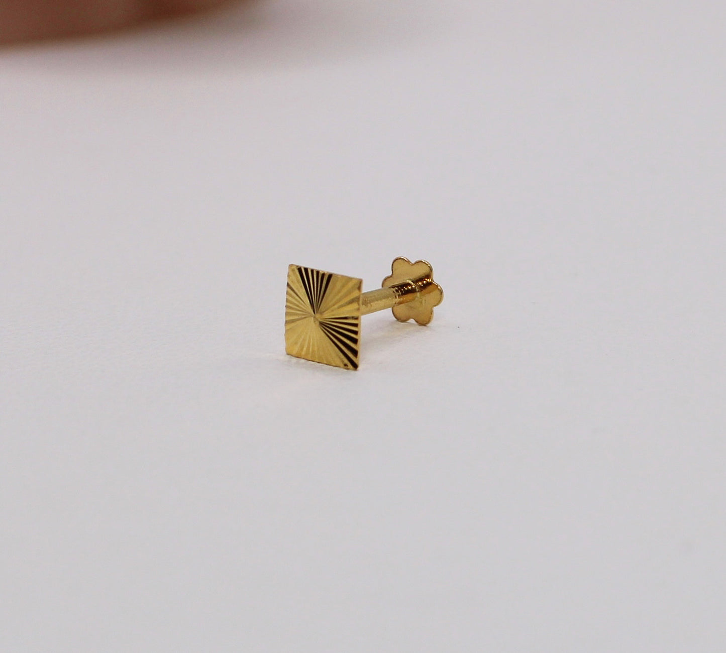 Gold Square Studs