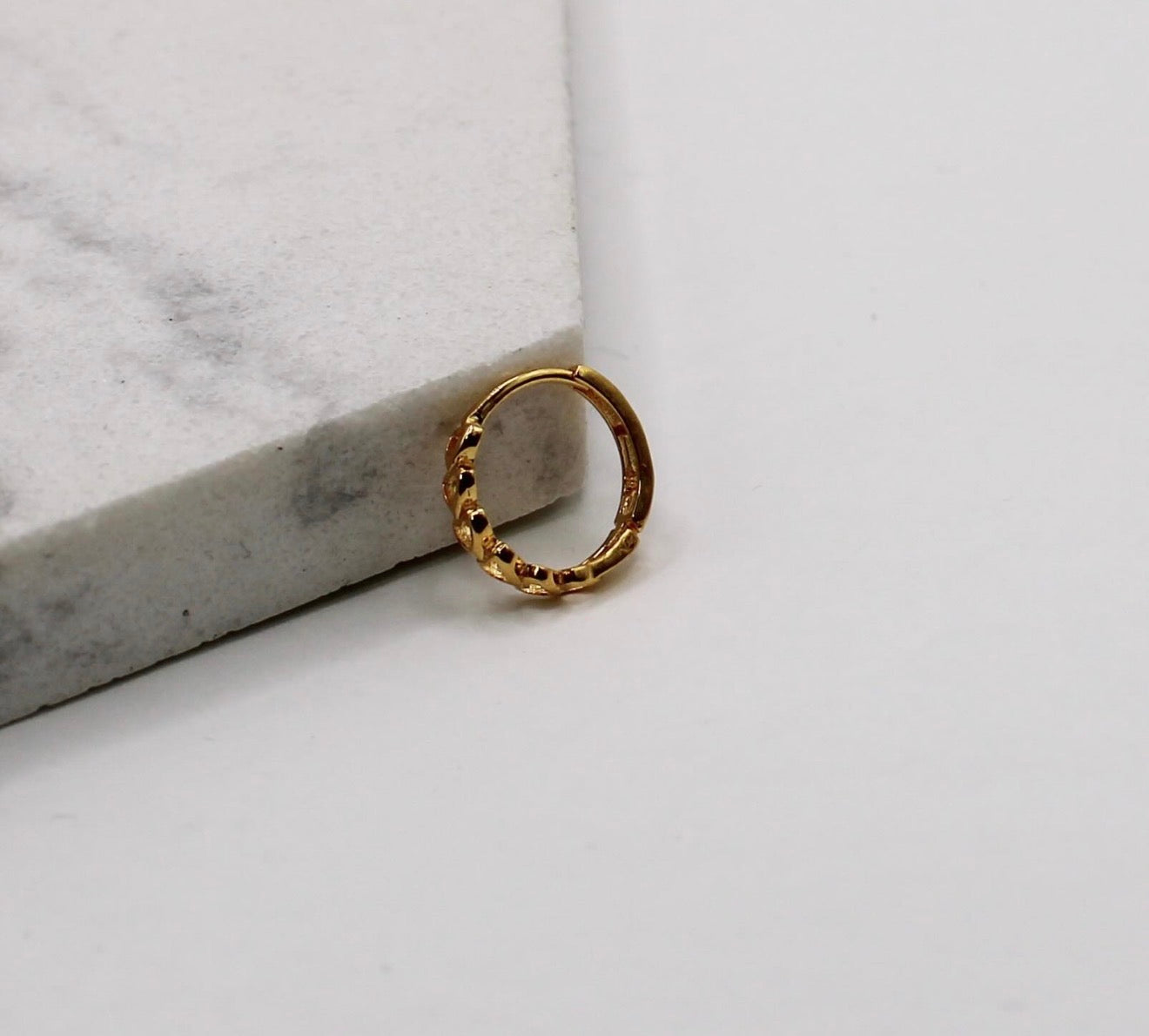 Stacked Open Heart Hoop | 8.5mm