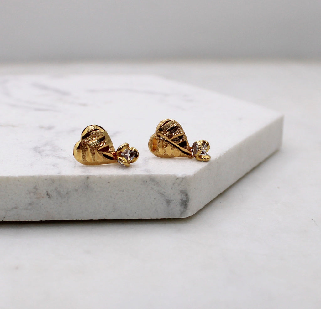 Mini 18carat Leafy Studs