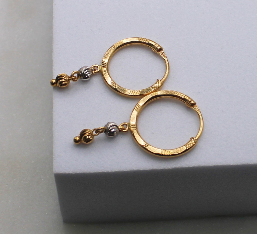 Simple Drop Hoops | 22carat