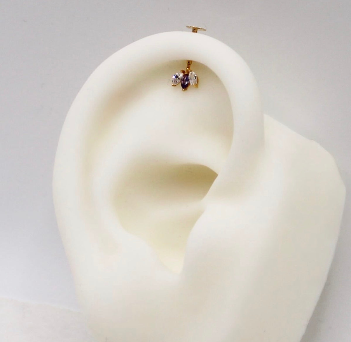 Super Mini Tulip Stud | vertical helix piercing