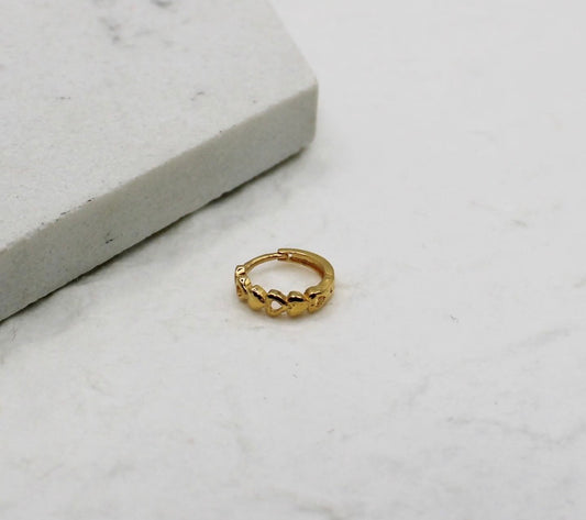 Stacked Heart Hoop