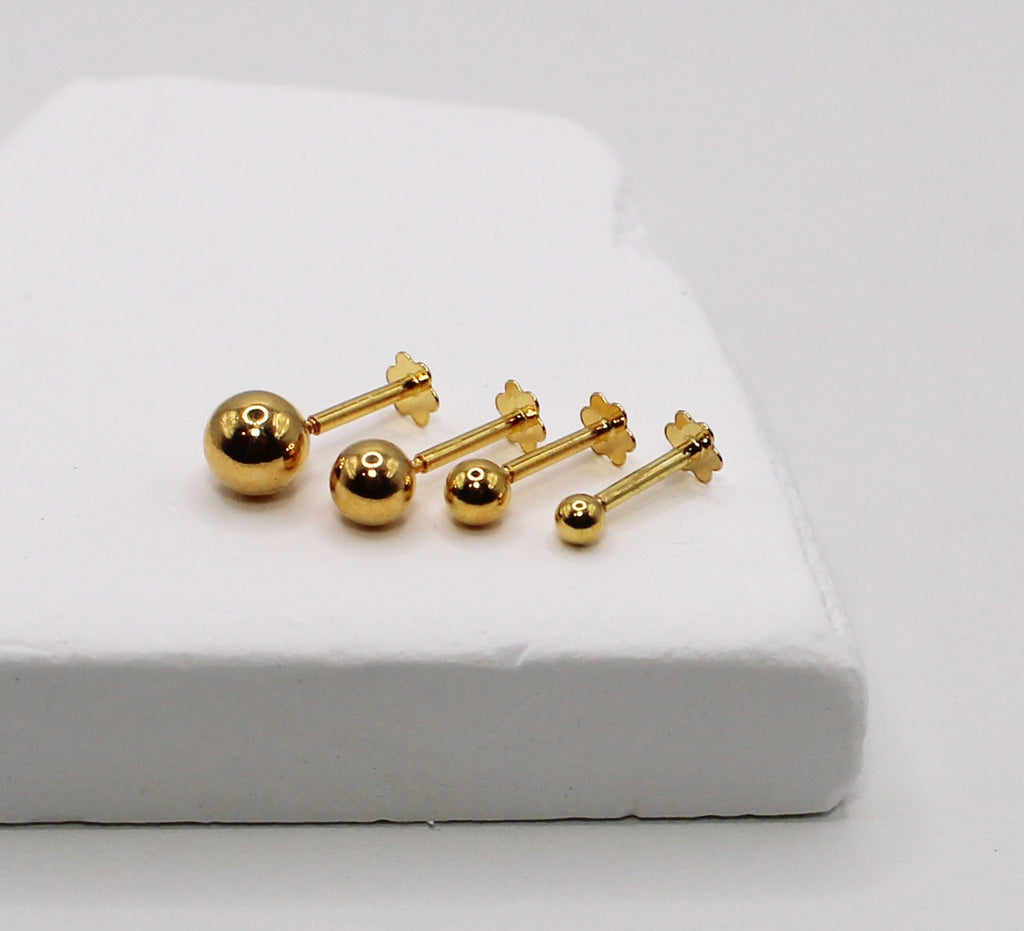 18carat Ball Stud