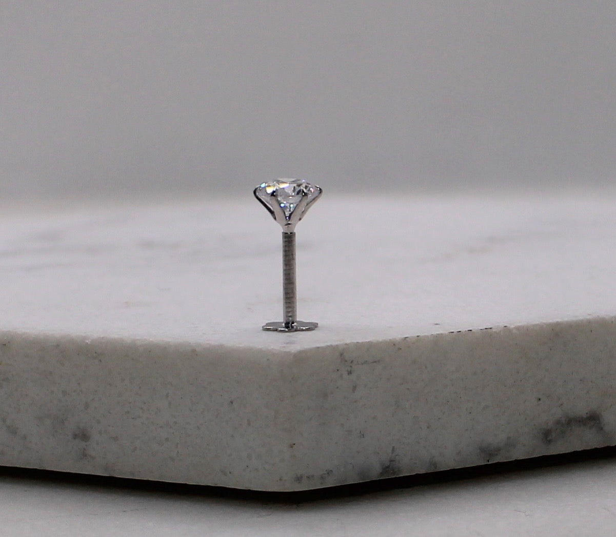 4mm Rhodium Stud