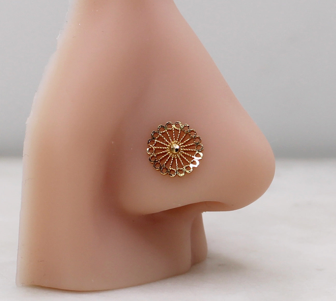 Large Gold Flower Stud