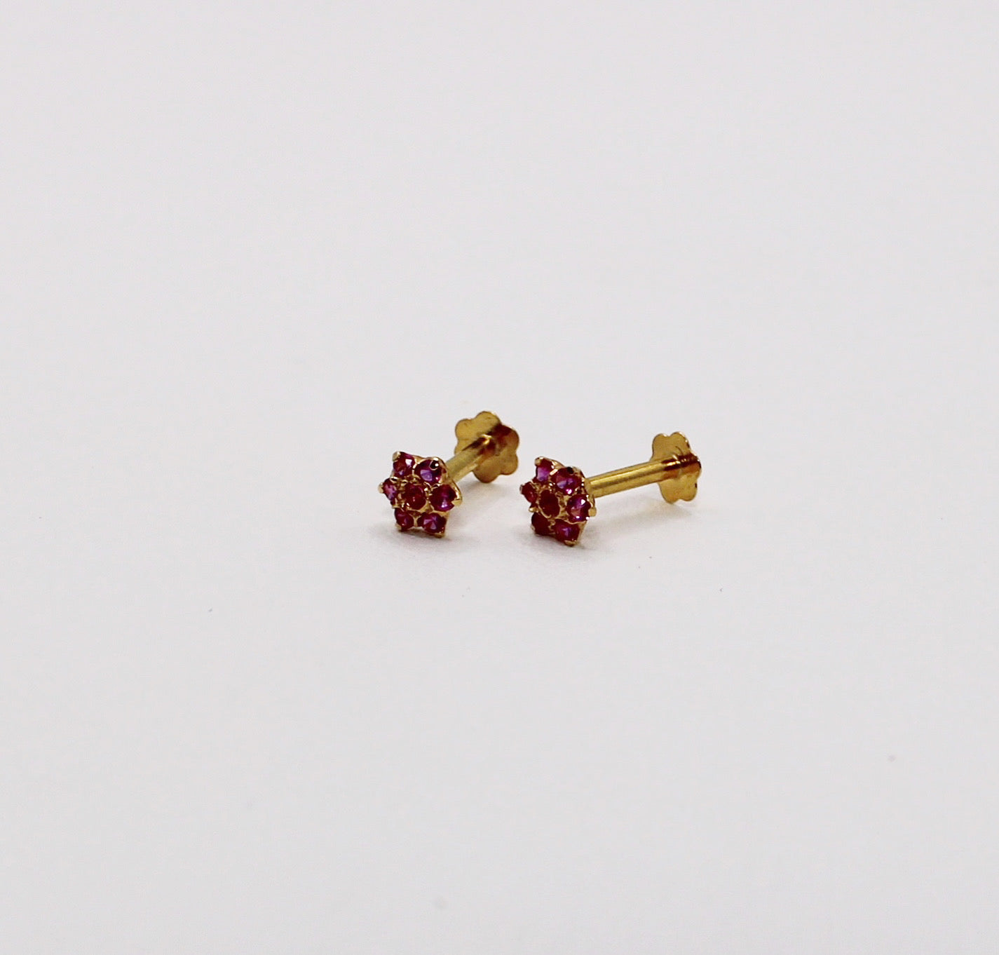 Deep-pink Flower Studs