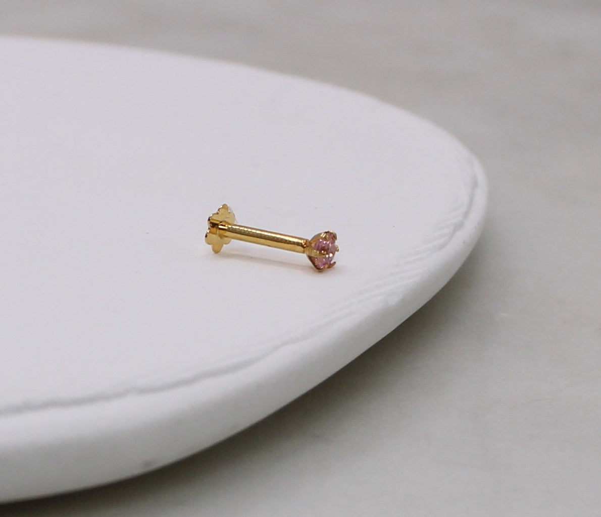 Baby Pink Stud | 2mm