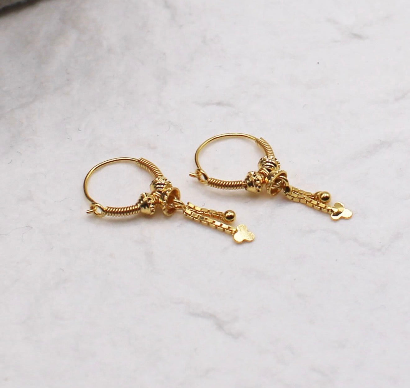Dainty Drop Hoops