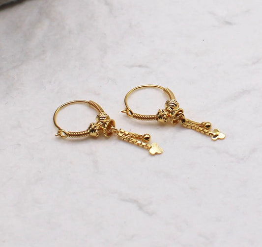Dainty Drop Hoops