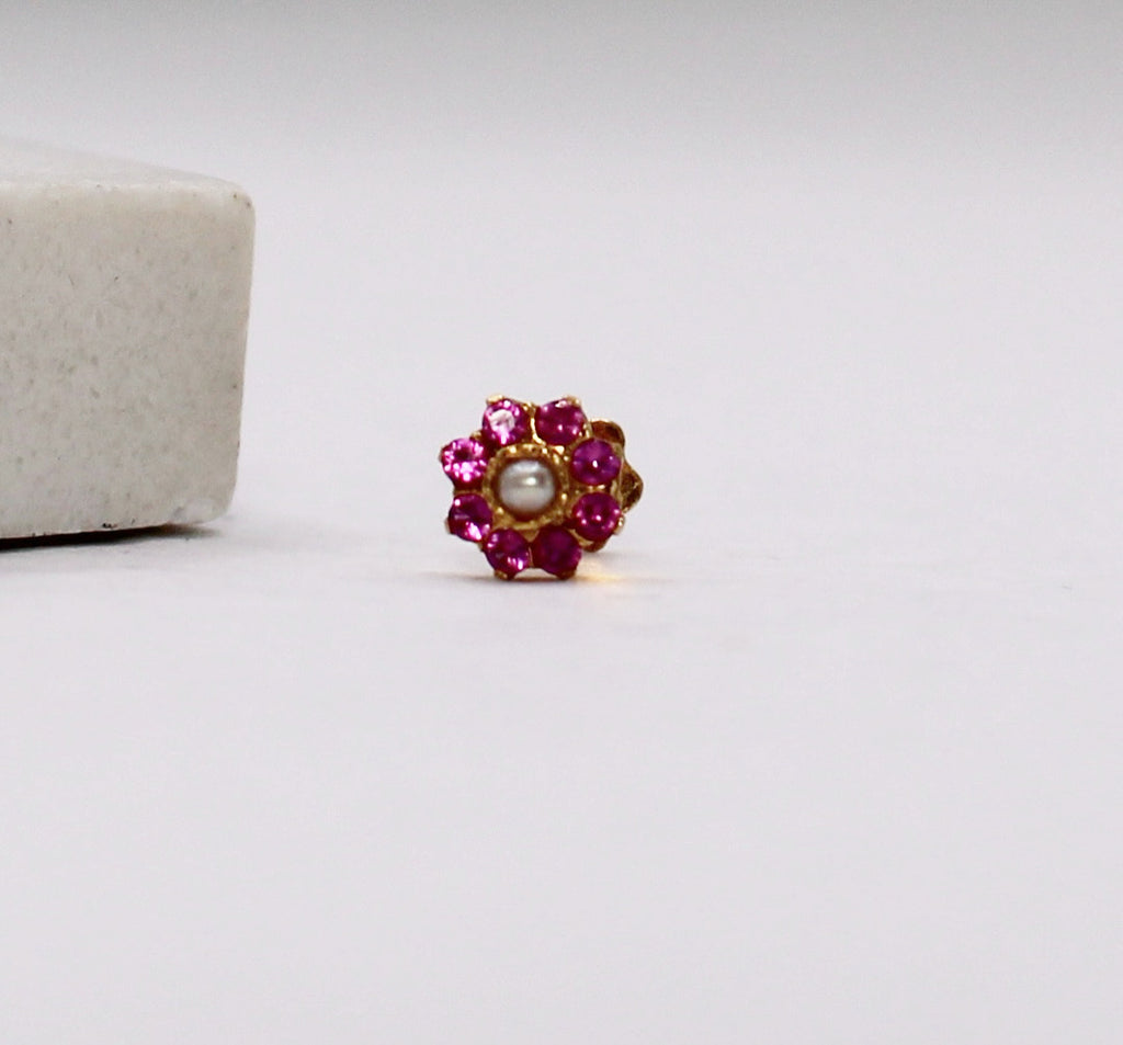 Pink Stud With Pearl