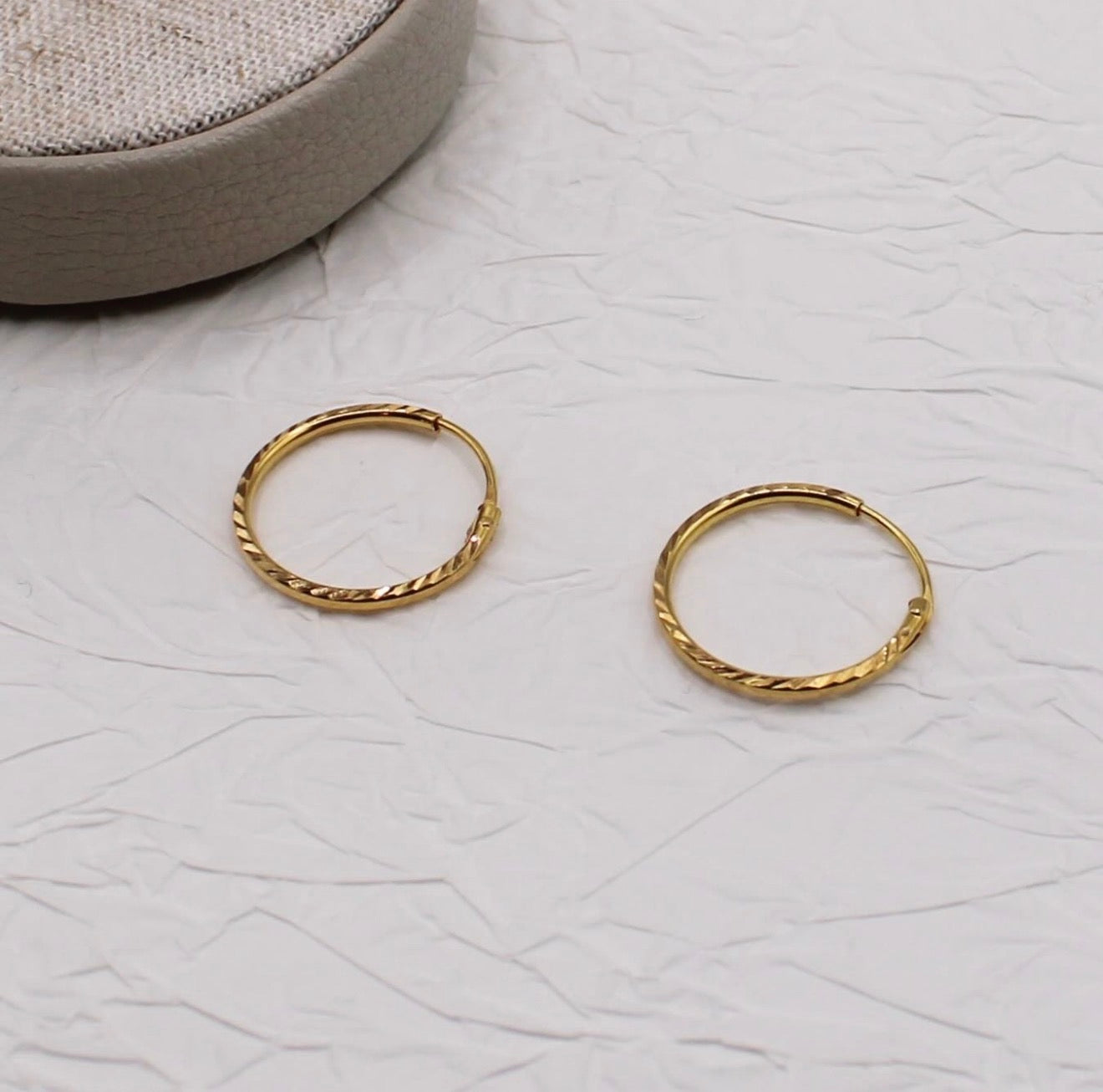 Stripe Detail Hoops | 15mm