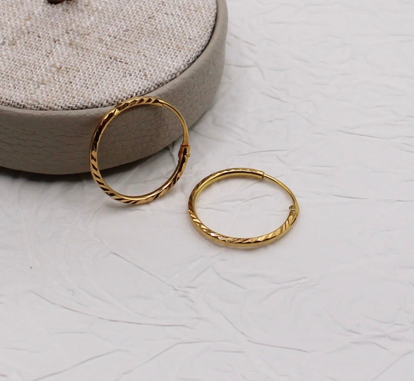 Stripe Detail Hoops | 15mm