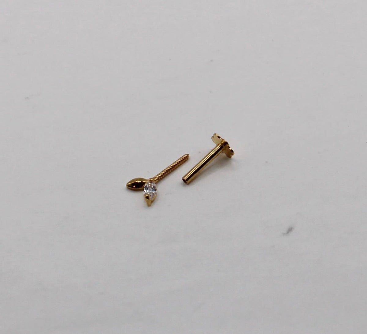 Tiny Vertical Helix Piercing Tulip Stud | 4mm