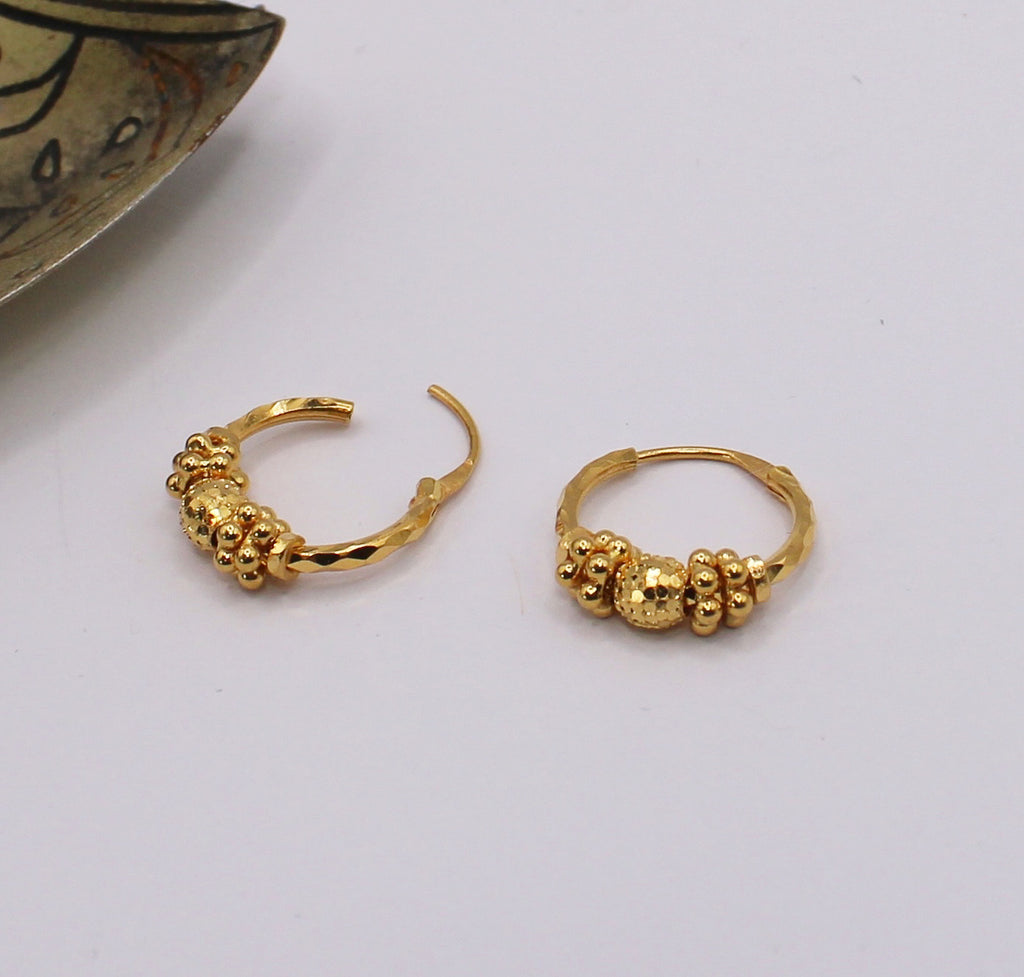 Beaded Detail Hoops | 22carat