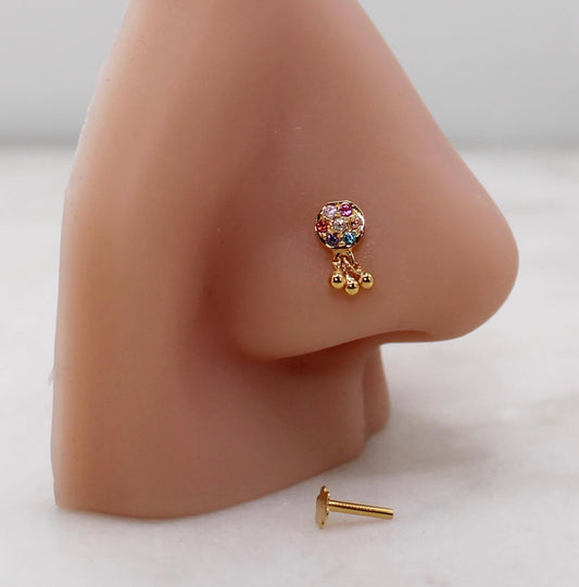 Dangly Multicoloured Stud