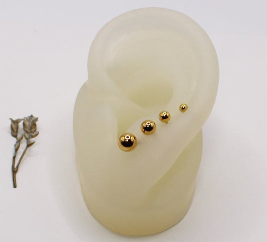 18carat Ball Stud